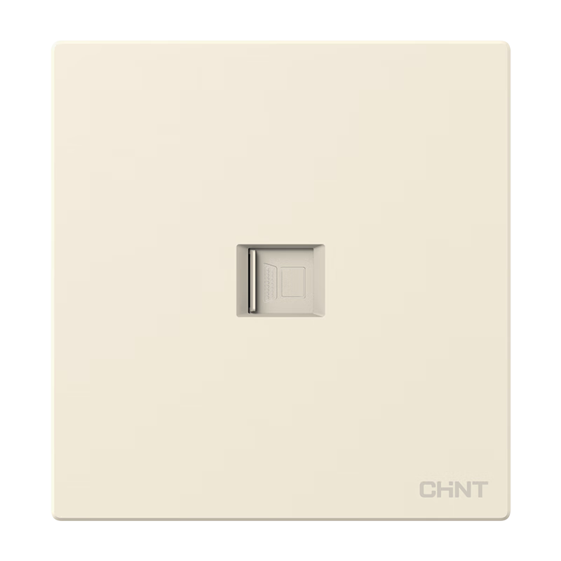 CHNT Switch Socket Cream Large Panel Concealed X1M Eight-Core Computer Socket