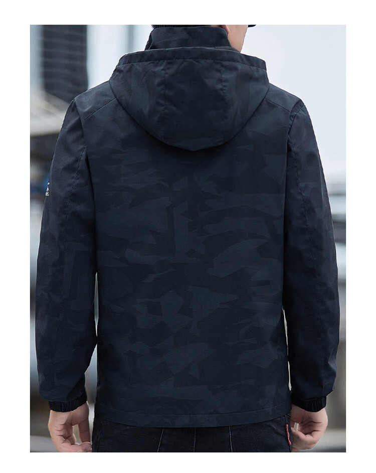 TUCANO Men's Jacket Casual Outdoor Hooded Windproof Coat Dark Gray M 9