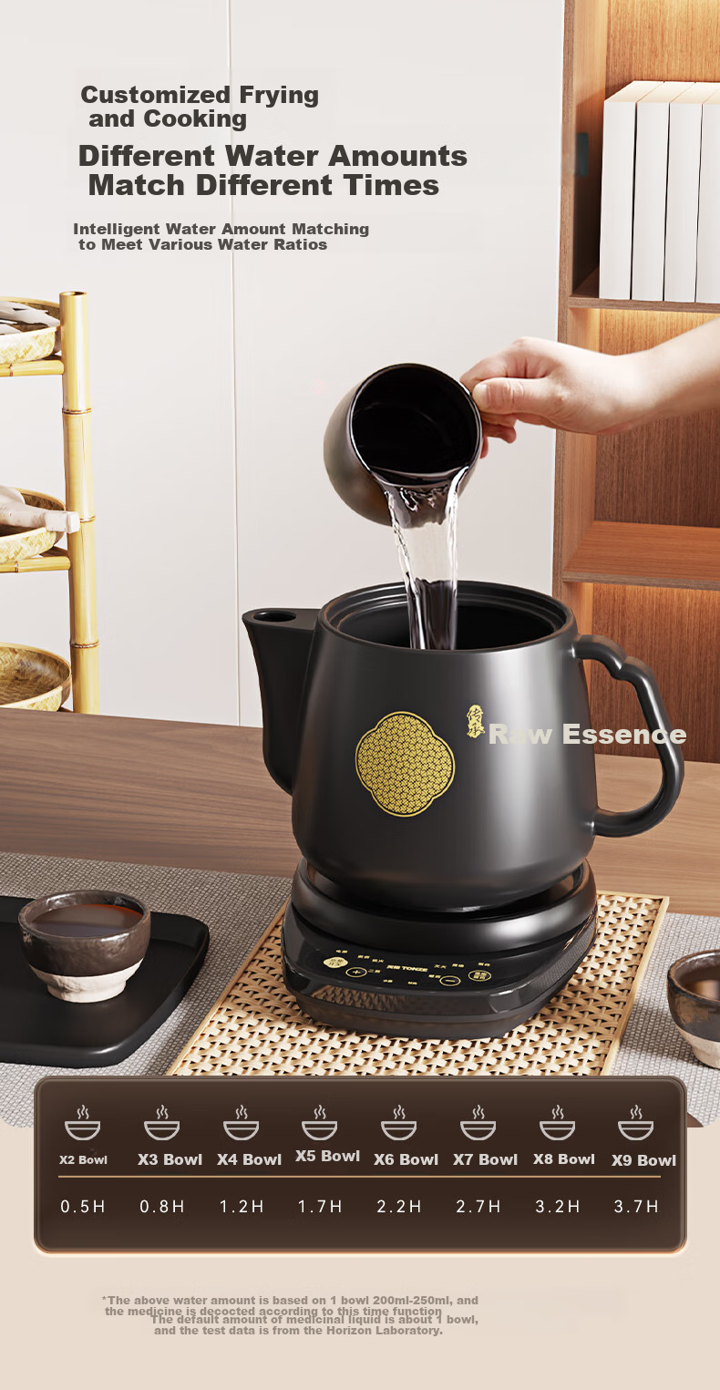TONZE Herbal Medicine Pot, 4L Detachable Large Capacity Decoction Pot, Automatic Ceramic Health Pot for Home Use, Intelligent Medicinal Soup Cooker BJHD23A40FAW 6