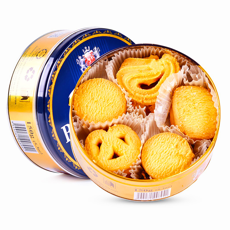 GPR黄油曲奇饼干150g铁盒装马来西亚进口团购零食