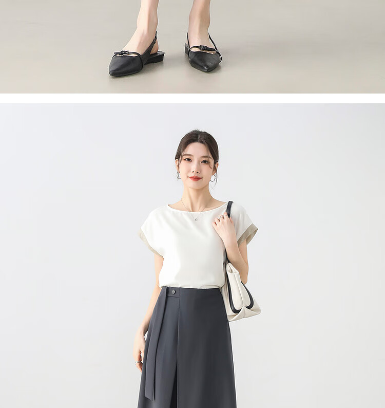 Sentubila Urban Commuter Skirt for Women, Summer Fashion A-Line High-Waisted Slimming Skirt, Apricot Color, XL Size 11
