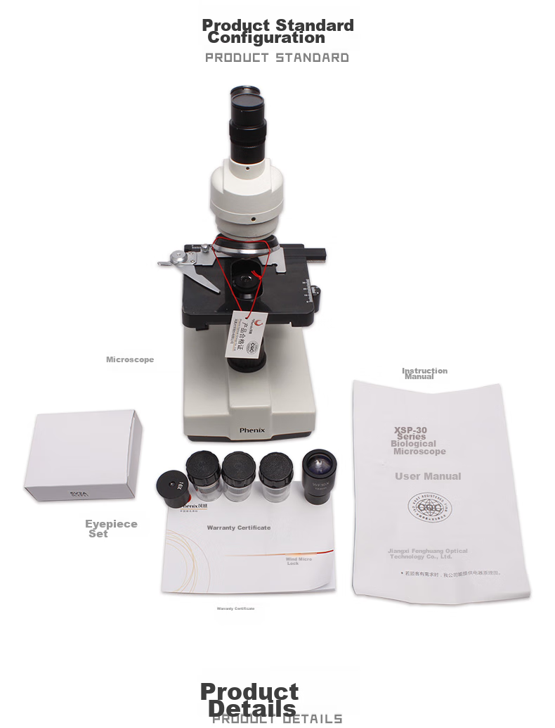 Phenix XSP-36 Binocular Biological Microscope, 1600x Magnification, Professional Scientific Experiment, Home Use, Livestock Breeding 11