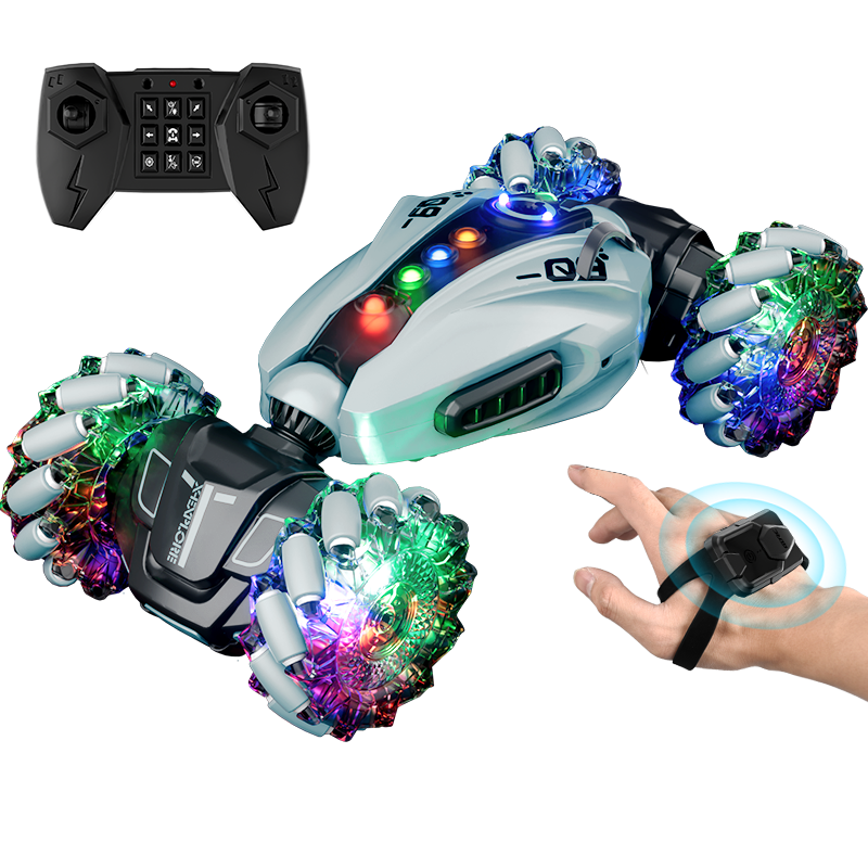 4DRC Remote Control Car, Children's Toy for Boys, Intelligent Gesture Sensing, Transformable Stunt Vehicle, Birthday Gift Box, Large Size