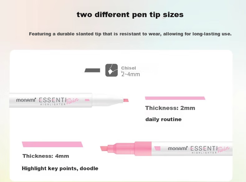 Monami Imported Double-Ended Highlighter Pen, Large Capacity for Students' Note-Taking And Marking, Colorful Pen Set, Dreamy 10-Color Set 06023Z10-FC 5