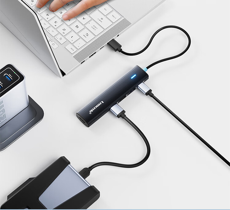 Lemorele USB to HDMI Docking Station Laptop USB Hub HDMI Cable MacBook Screen Splitter Multi USB Port TC123 Plus 7