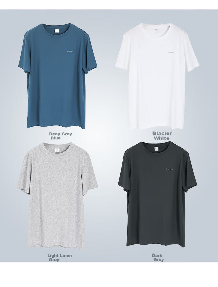 Hodo Men's Undershirt T-Shirt, Summer Short Sleeve, 100% Cotton, Comfortable And Breathable, for Outer Wear Or As Undershirt, Glacier White, Size 170 8