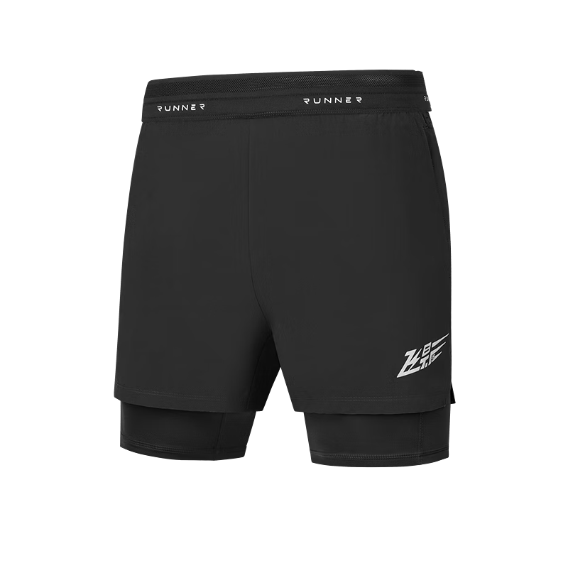 Jordan Feiying PB Men's Five-Point Professional Marathon Running Fake Two-Piece Sports Shorts