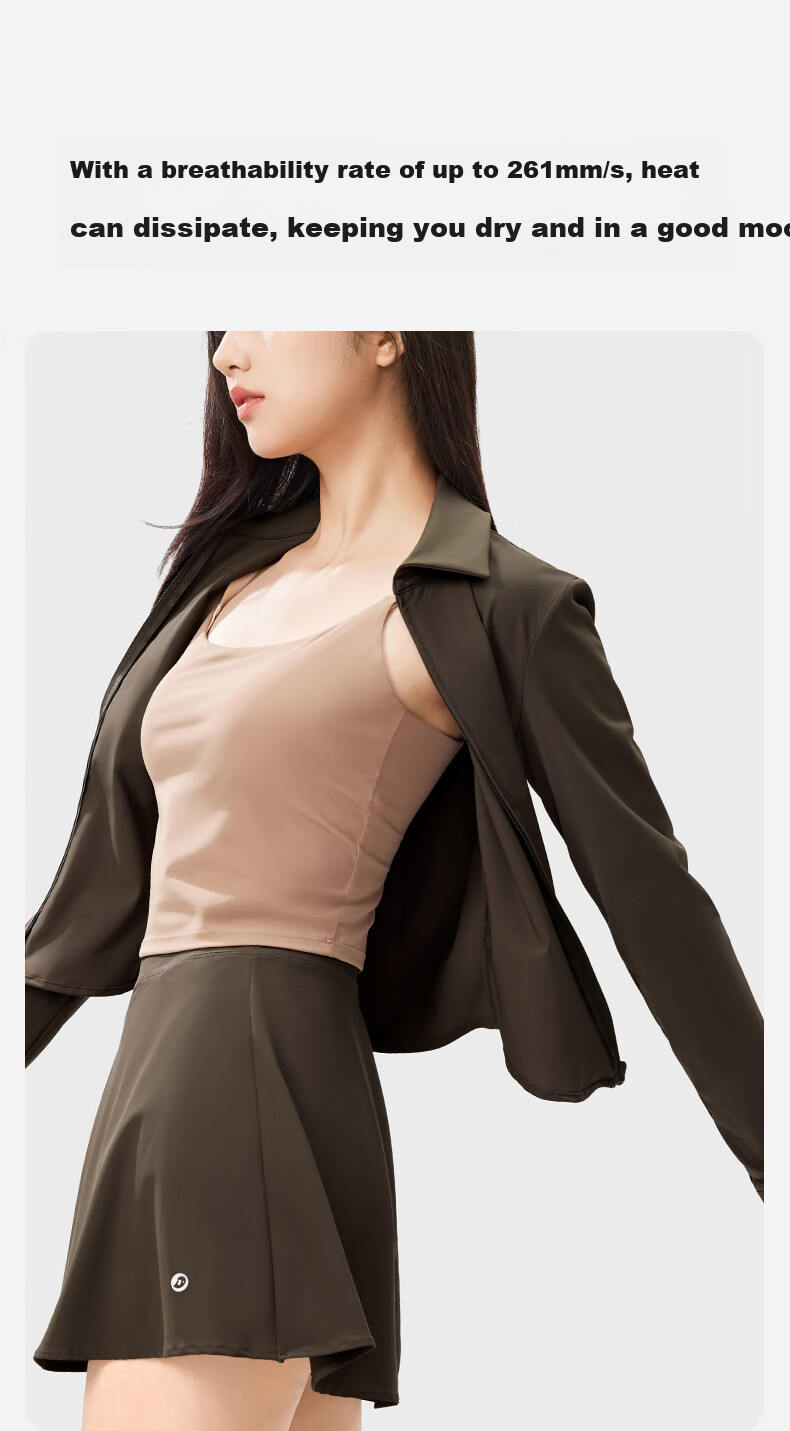 KAZUKOIN Slim Sun Protection Shirt for Women, Spring And Summer UV-Resistant Outdoor Sports Ice Silk Sun Protection Clothing 11