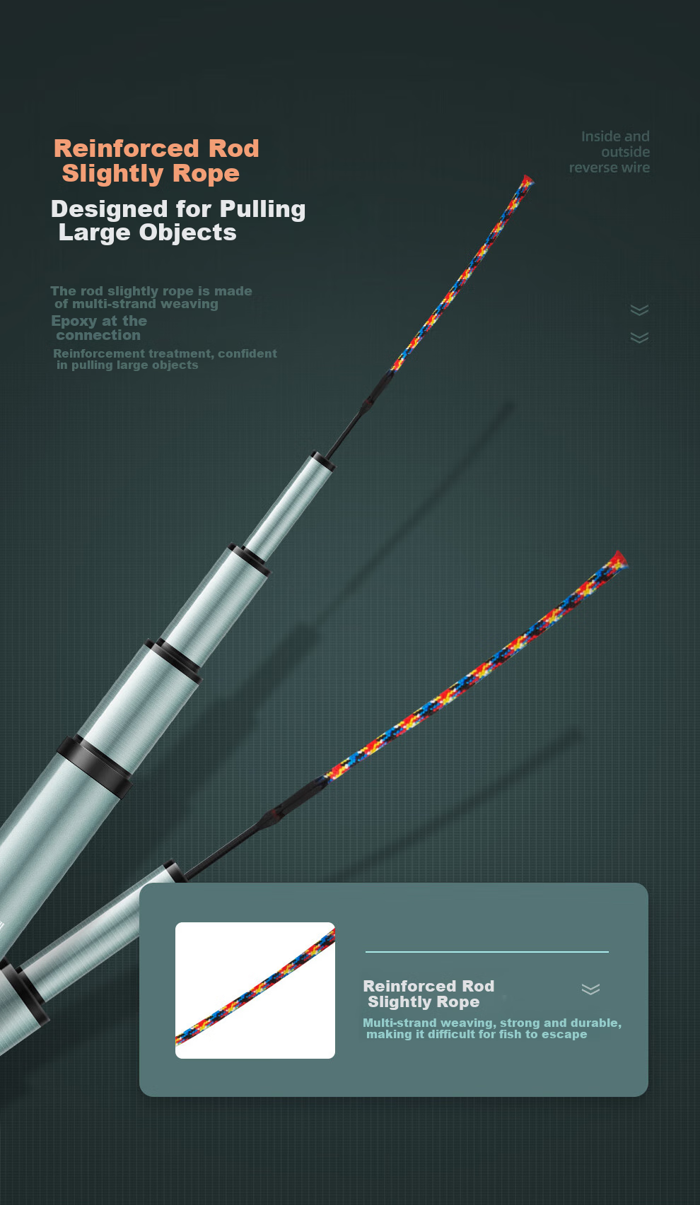 Jinglang 5.4-Meter Carp And Bighead Carp Fishing Rod, Ultra-Light And Ultra-Hard, 19 Sections, 6H Lightweight Big Fish Rod, Carp And Bighead Carp Pole, Fishing Rod for Platform Fishing 11