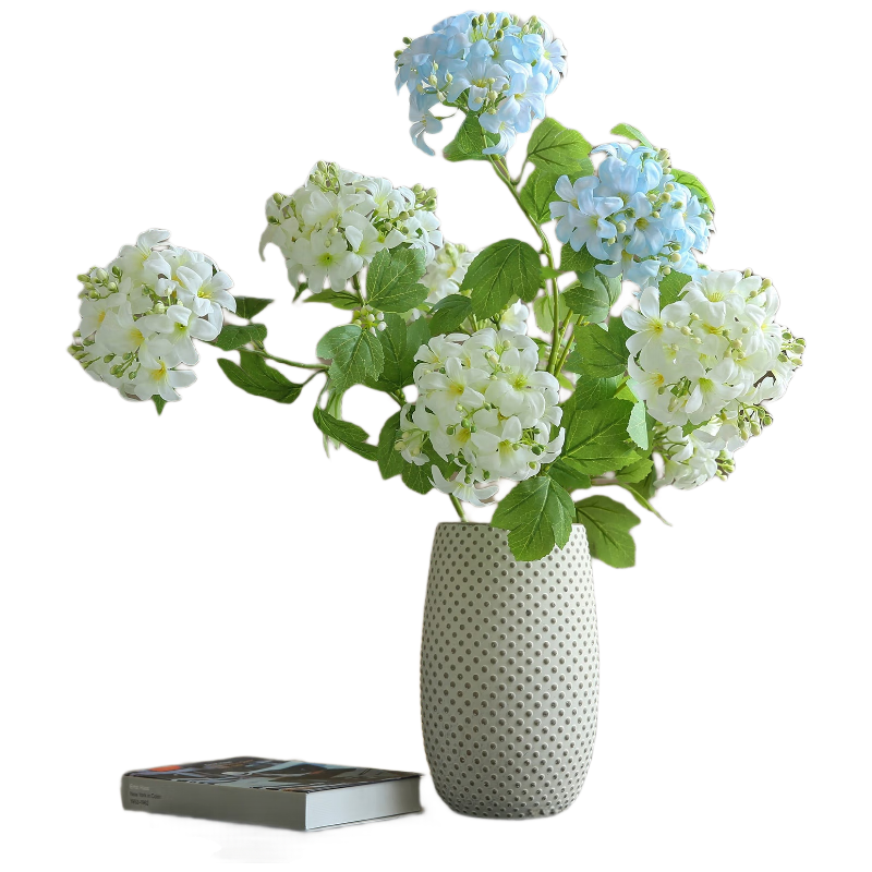 Fanyejia Fresh Artificial Hydrangea Bouquet, Indoor Table Decoration, Living Room Fake Flowers, Silk Flowers for Photography Props