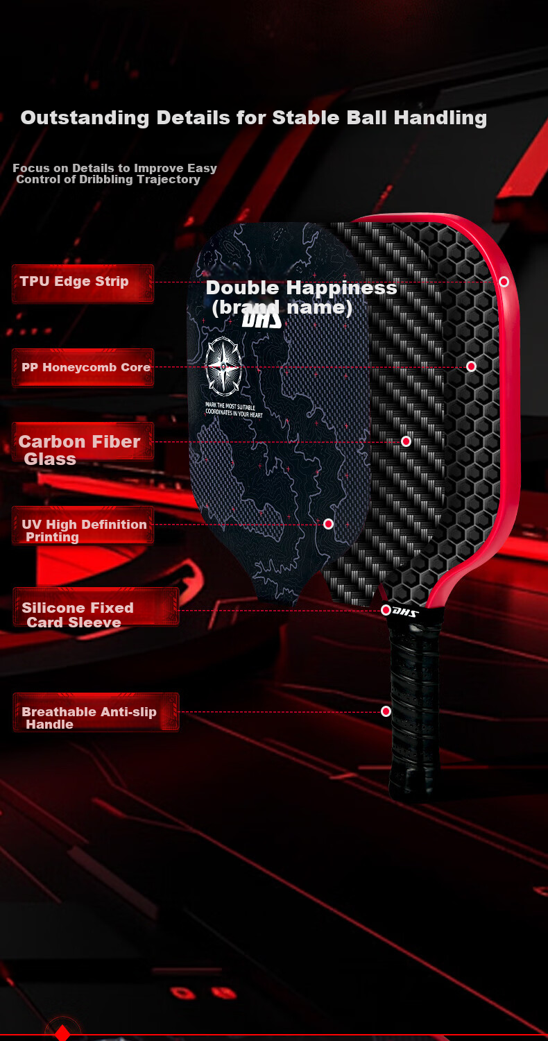 DHS Coordinate Balanced DHS Paddle Tennis Racket Sports 4