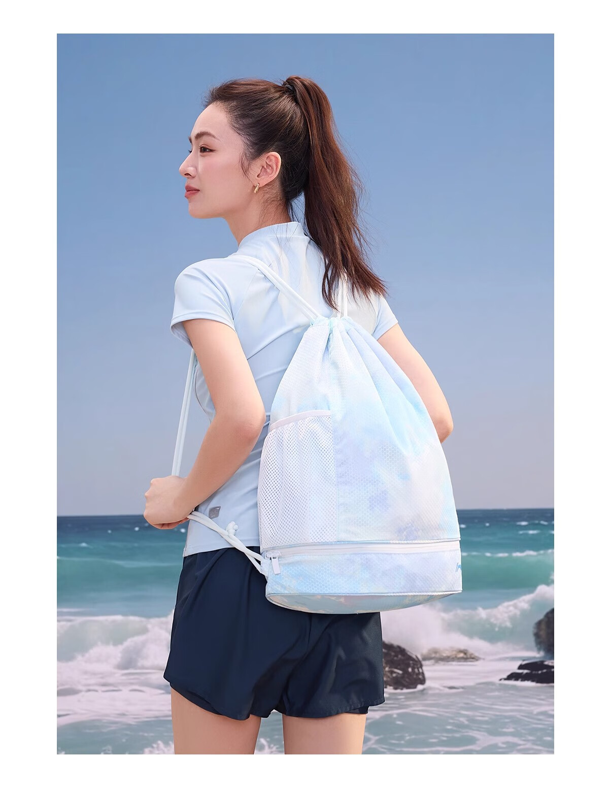 Li-Ning Swimming Bag with Dry And Wet Separation, Large Capacity Storage Backpack for Men And Women, Waterproof Swimwear Bag for Training 16
