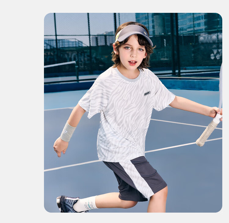 ASK JUNIOR Children's Quick-Dry Set Summer Boys And Girls Instant Cool Sports Short-Sleeve T-Shirt Shorts Running Youth Two-Piece 5
