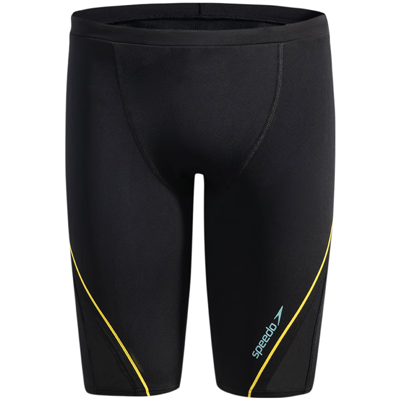 Speedo [Wang Shun's Choice] Black Label Hero6.0 Shark Skin Instant Light Flowing Knee-Length Swim Shorts for Men, Racing And Training, Black Size 36