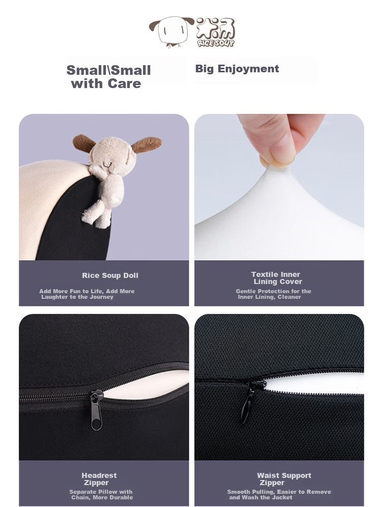 ICAROOM Car Headrest, Space Memory Foam Neck Support Pillow, All-Season Universal Car Cushio 10