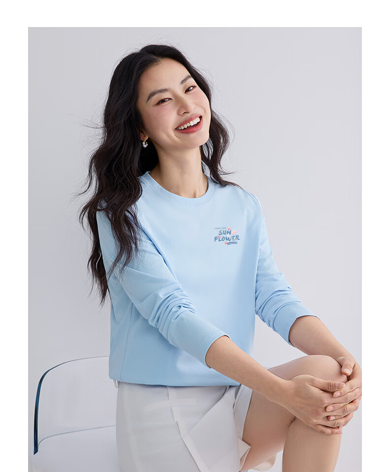 Urban Beauty Women's Long Sleeve T-Shirt 2026 New Spring Autumn Cotton Casual Loose Fit Top 5