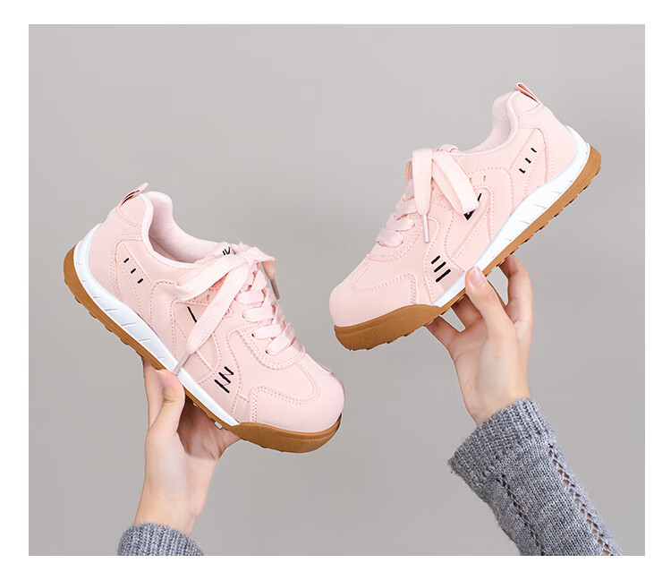 Warrior Women's Popular German Training Shoes Casual Versatile Spring Autumn New Comfortable Lightweight Sports Sneakers Pink Size 36 8