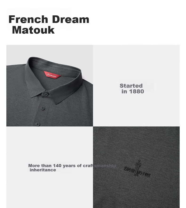 Biyinlefen Spring And Summer Men's Top, Outdoor Casual Multi-Color Elastic Lapel Short-Sleeve Polo Shirt, Commuter Style Outfit T-Shirt 7