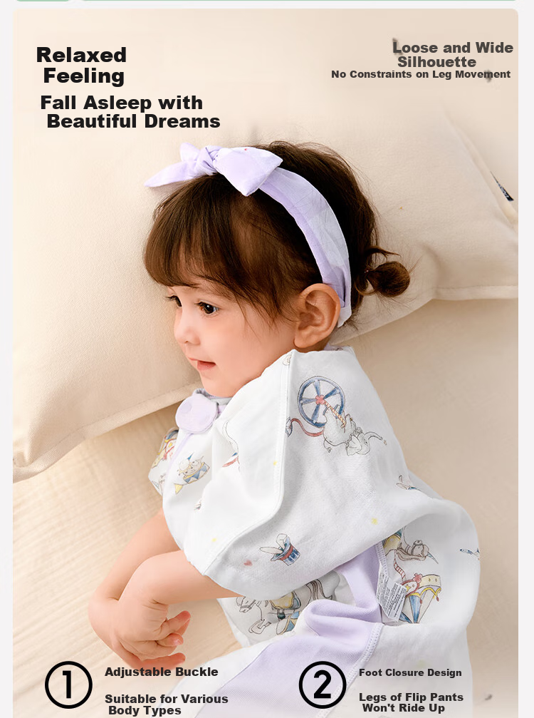 BALABALA Baby Sleeping Bag, Infant Children's Pajamas, Newborn Soft Skin-Friendly Printed All-Over Cute Design, 208225181202 4