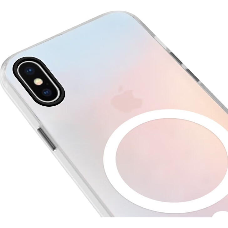 Чехол Baozou для Apple iPhone XS Max, силиконовый, с MagSafe, противоударный, прозрачный градиент
