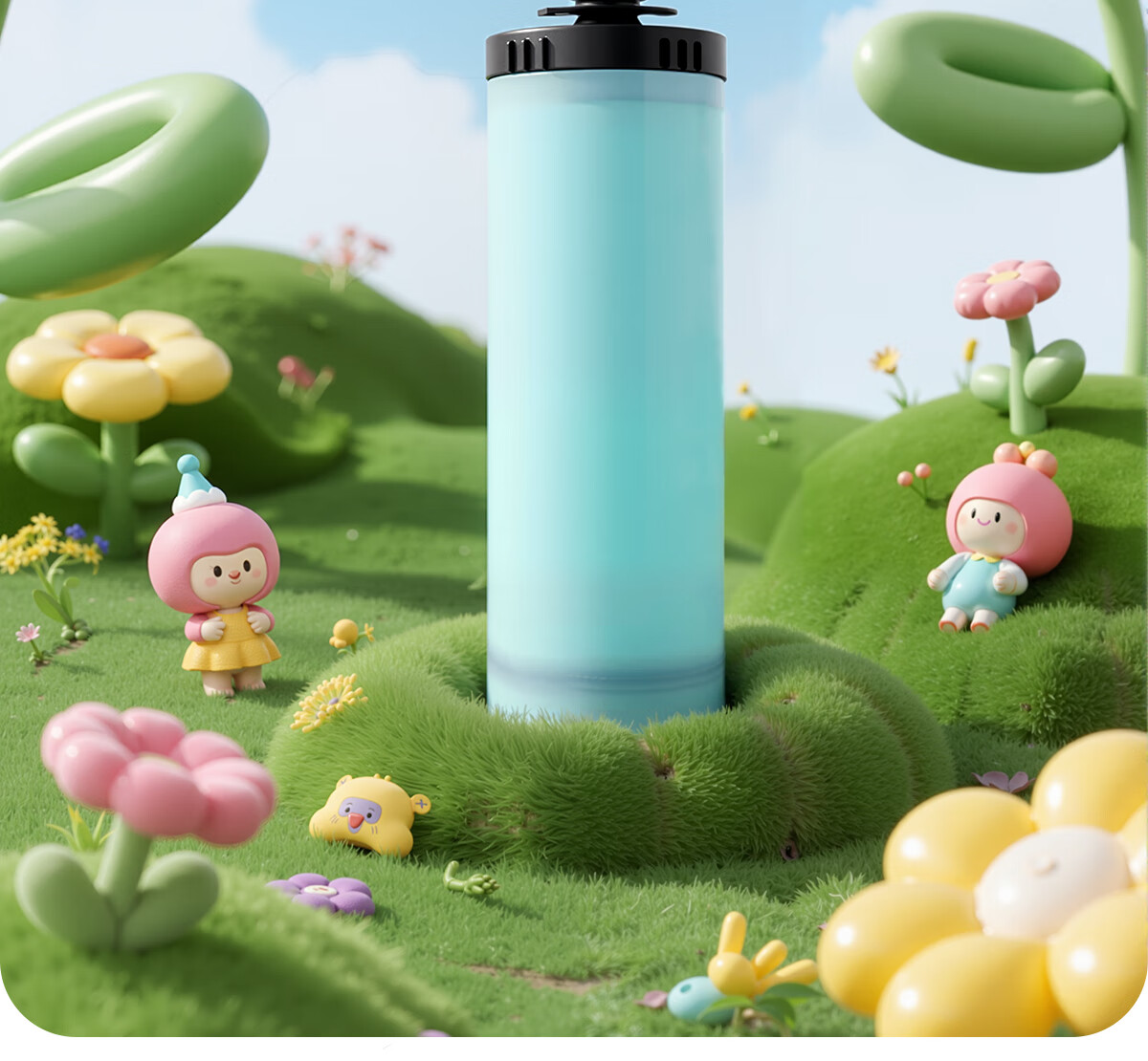 361° Portable Swimming Ring Air Pump Manual Mini Inflator for Toys, Balls, and Balloons 2