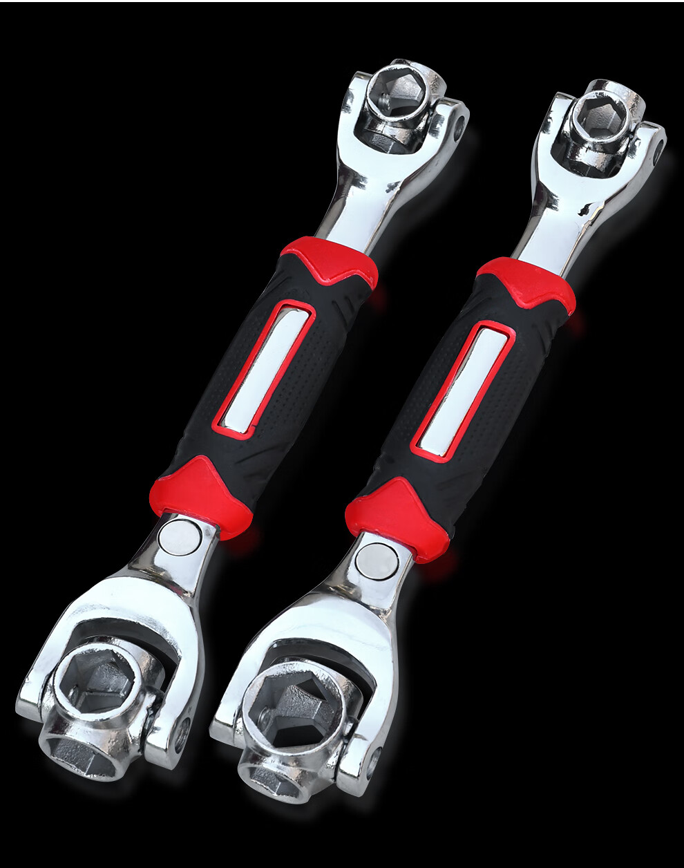 Qilu Anran Universal Wrench Multi-Function Socket Wrench 8-in-1 Socket Wrench with Magnetic Rubber Handle Hexagonal 8-22mm 11