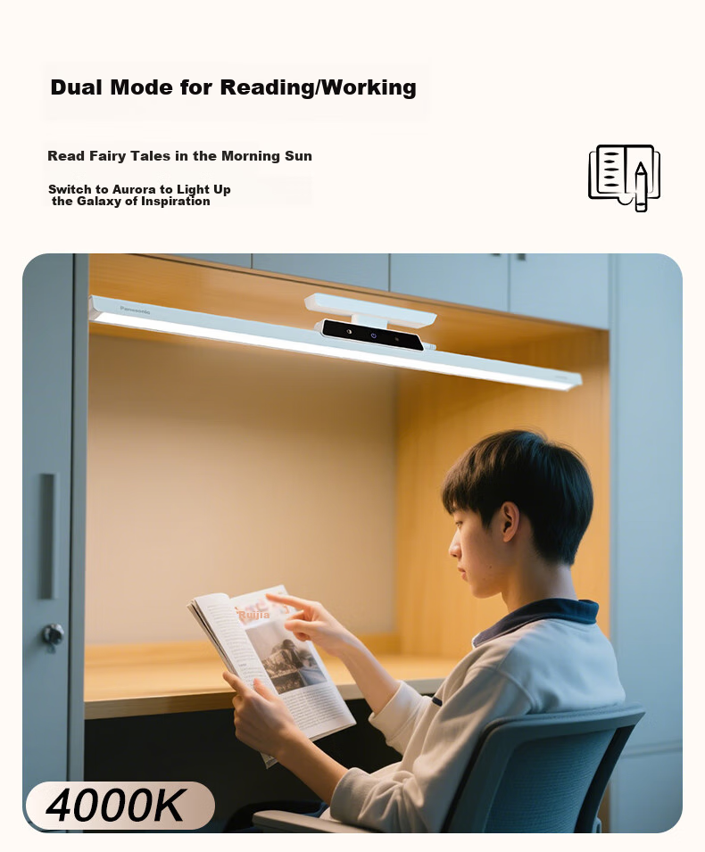 Panasonic Eye-Care LED Desk Lamp No Blue Light Hazard Children's Student Study Lamp White K10-C 11