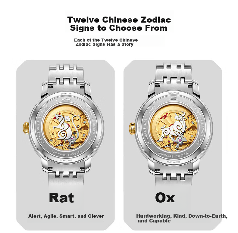 Beijing Watch, Men's Fully Automatic Mechanical Watch, Twelve Zodiac Signs, Hongxing National Watch, Birthday Gift for Me 13
