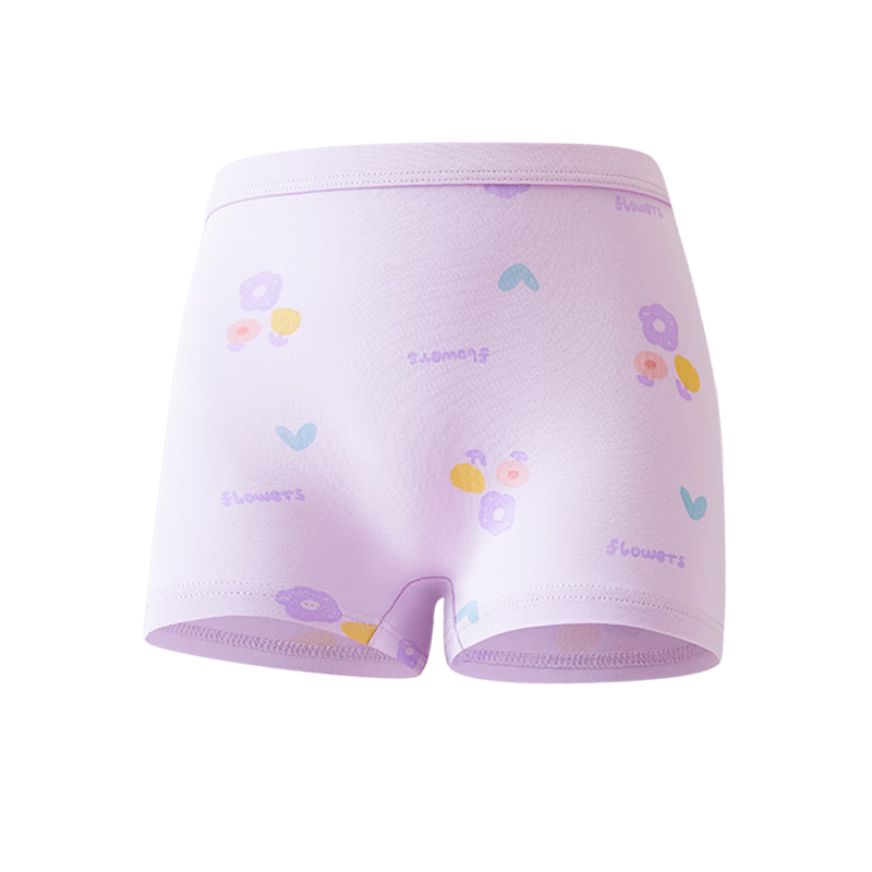Hengyuanxiang Girls' Boxer Briefs, 95% Cotton, Breathable, Comfortable, No Wedgie, 7A Antibacterial, 3-Pack