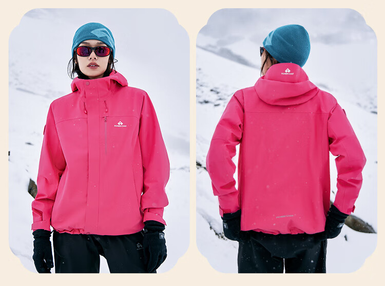 Pioneer Camp Women's Three-In Jacket with Fleece Inner Layer, Outdoor Hiking Mountaineering Coat, Windproof Waterproof Warm Hardshell Jacket 6