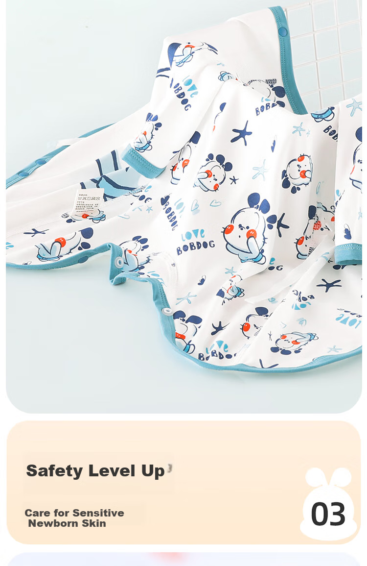 BOBDOG Newborn Baby Clothes Spring And Autumn Style Full Moon 52 Size Infant Romper Spring And Autumn 0-3 Months Butterfly Suit 9