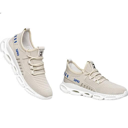 Lingdu Zero Кроссовки мужские, дышащие кроссовки из Flyknit, удобные легкие сетчатые спортивные повседневные кроссовки для мужчин, абрикосовый цвет, размер 38