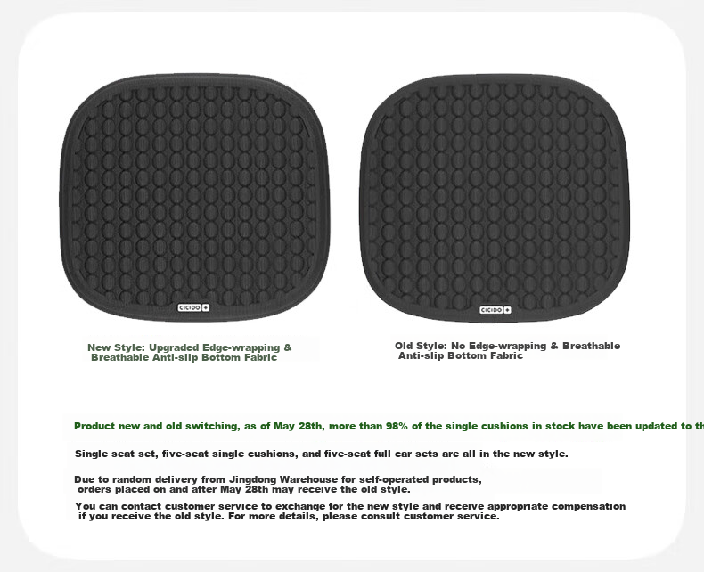 CICIDO Car Seat Cushion, Summer Automotive Seat Cooling Gel Pad, Ventilated And Breathable, All-Season Universal, for BMW, Audi, Tesla 22