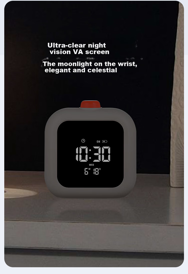 Compas Timer Alarm Clock Time Management Visual Aid for Children's Homework And Study, Desktop Stopwatch Clock Gift S5091 White Back-To Season Children's Day Gift 8