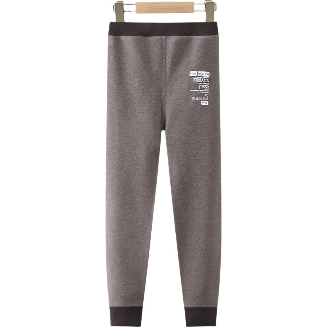 YUZHAOLIN Kids Thermal Pants Unisex Autumn School Uniform Wool Silk Base Layer Light Gray Size 100