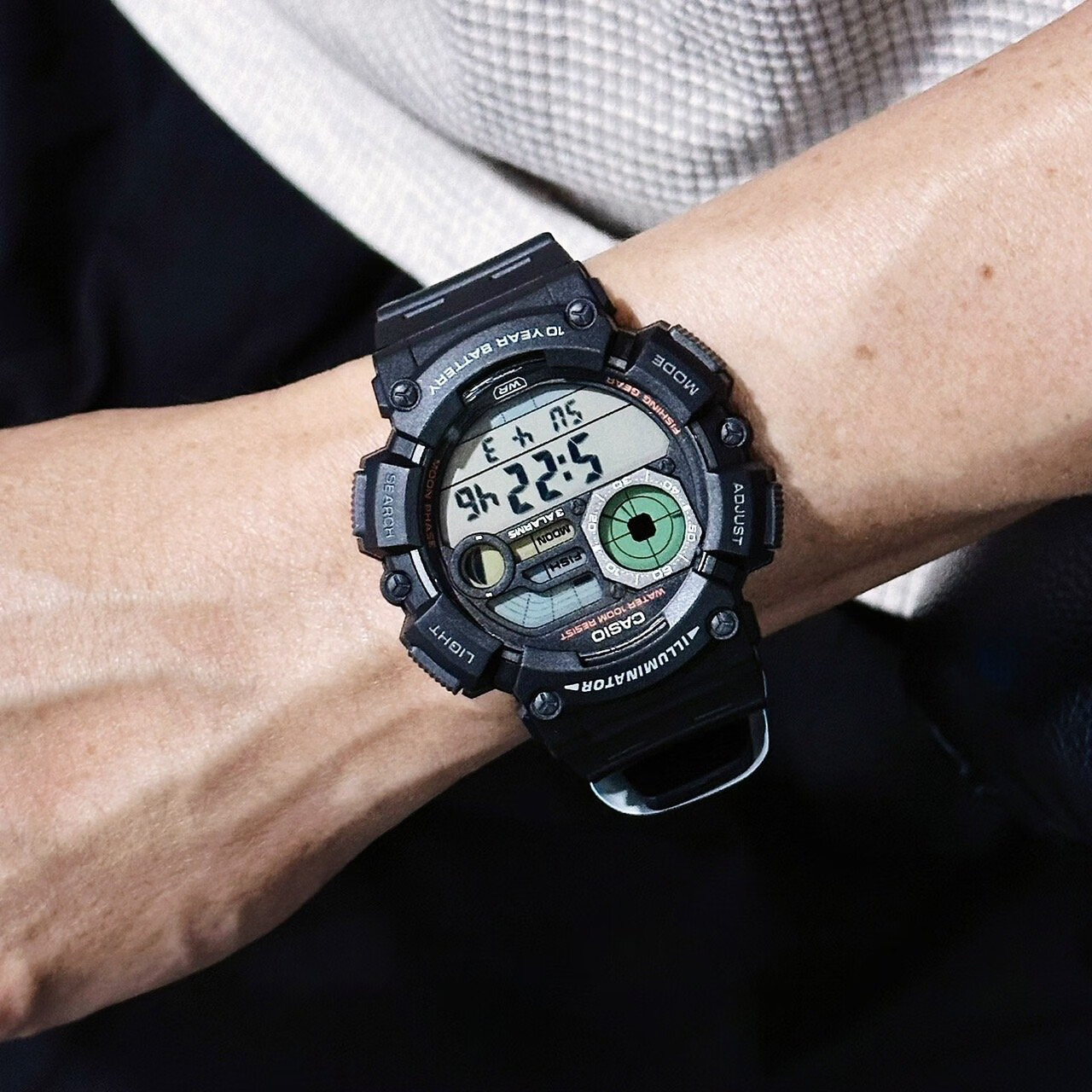CASIO Men's Multifunctional Sports Digital Watch with Display for Students WS-1500H