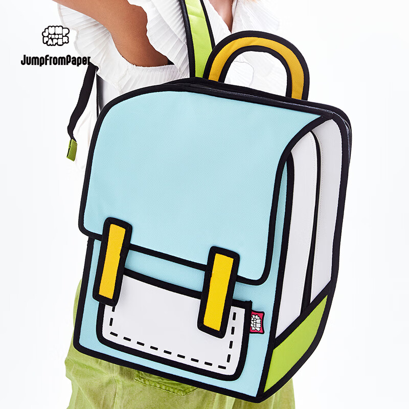 JumpFromPaper Birthday Gift, Anime 2D Manga Universe Bag, Backpack, Schoolbag, Present, Fluorescent Gree