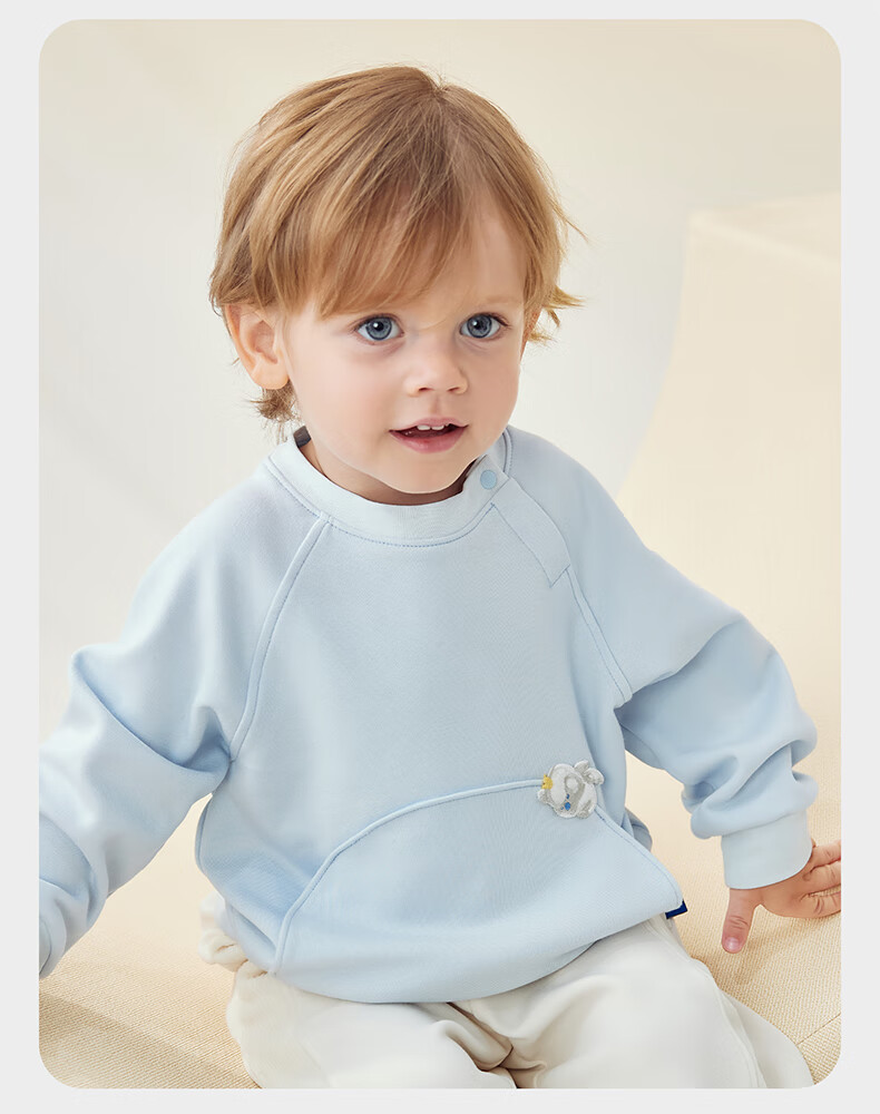 Babycare Camellia Baby Sweatshirt Spring and Autumn Long Sleeve Kids Sports Top Cloud Pink 120 11
