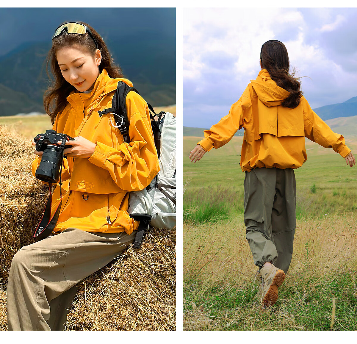 OUTDOOR PRODUCTS [Huangmeirou] Functional Three-In Fleece Jacket for Women, Windproof Coat, China Red 11