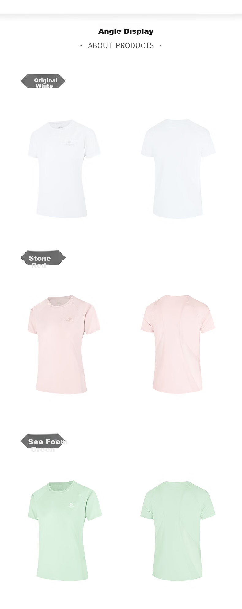 361° Women's Short-Sleeve Summer Clothing, New Cool-Feeling T-Shirt, Sun Protection Shirt, Ice Silk Sports Running Top, 662524116-7 32