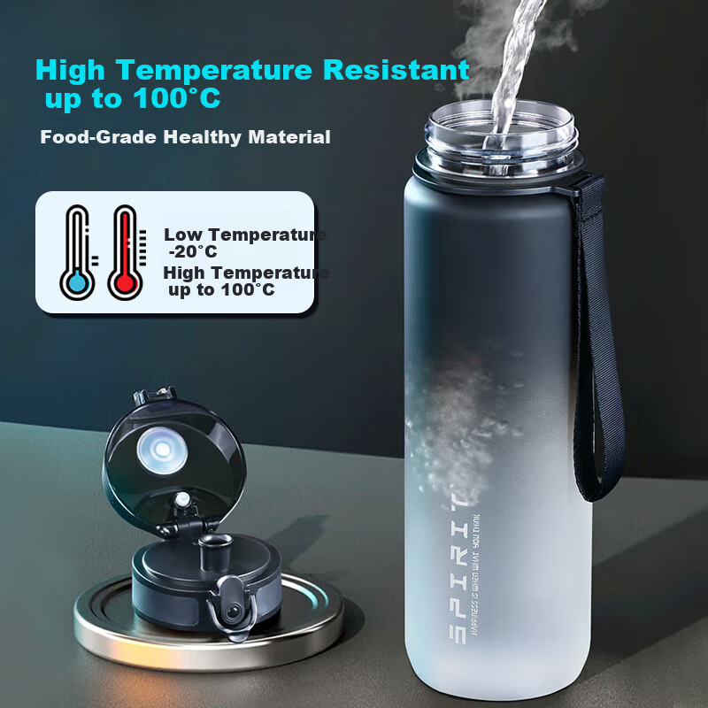 Fanji Sports Water Bottle Large Capacity for Men And Women Fitness Tea Brewing Portable Cup Mug Student Children Heat-Resistant Shatterproof Outdoor Summer
