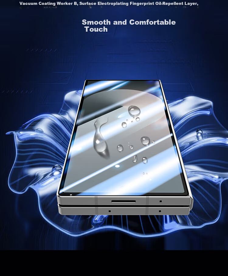 ESCASE Tempered Glass Screen Protector for Samsung W25 Foldable Phone, Full Coverage Ultra-Thin Anti-Drop Glass Film, Fingerprint-Resistant High Definition Protective Film [2-Pack] 2