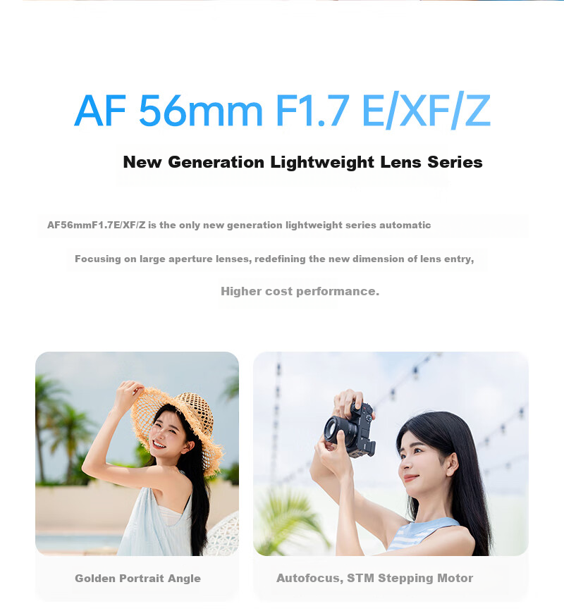 VILTROX AF 56mm F1.7 XF Fuji Large Aperture Automatic Focus Portrait Prime Lens Suitable for X-S20 X-M5 X-T30II X-T5 X-H2 Mirrorless Cameras 2