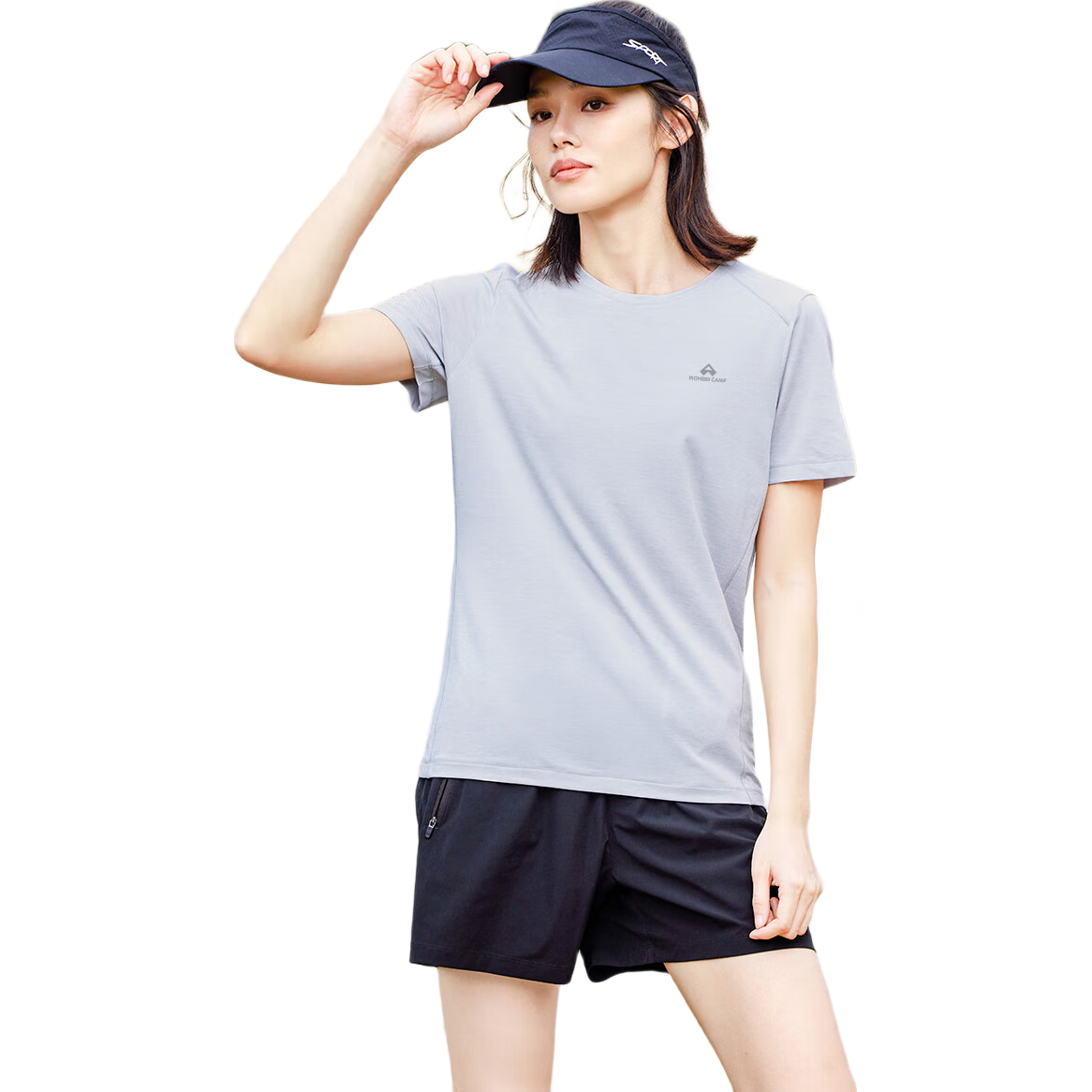 Toread Women's Summer Outdoor Sports Quick-Dry Breathable Slim Fit Short Sleeve T-Shirt