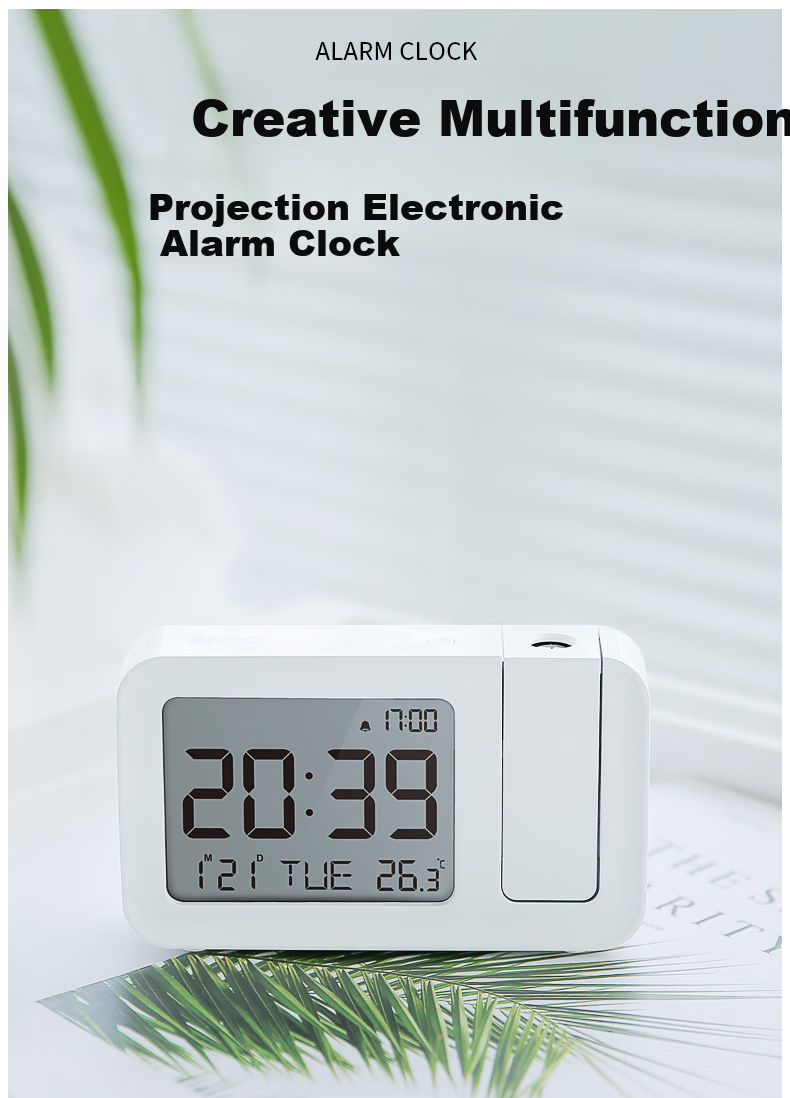 Hense Creative Projection Alarm Clock Bedside Electronic Clock Student-Specific Wake-Up Device Alarm Table Desktop Small Clock HA5235 2