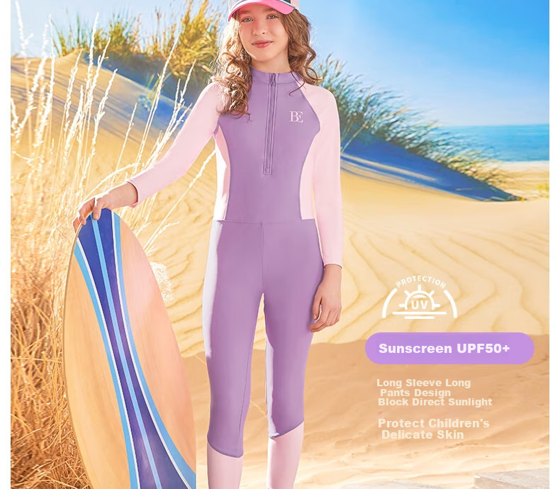 BALNEAIRE Children's One-Piece Swimsuit with Long Sleeves And Pants for Sun Protection, Sports, Beach, Outdoor Swimming 260186 3