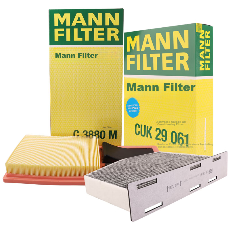 MANNFILTER Filter Set, Air Filter Element, Activated Carbon Filter, for Volkswagen Sagitar/Golf 6/Skoda Octavia