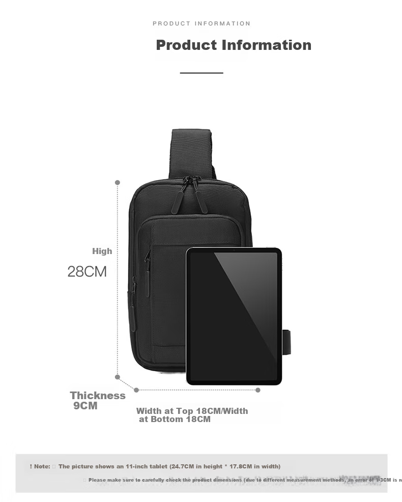 MEXICAN Crossbody Bag, Large Capacity Chest Bag for Men, Shoulder Bag, Student Commuter Travel Bag, Work Trip Water-Resistant Phone Bag 7