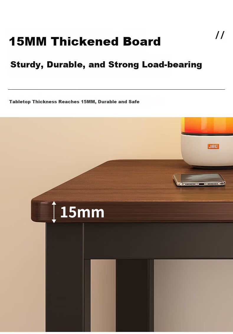 Quanpinwu Computer Desk, Home Desktop Gaming Table, Study Office Writing Desk, Long Table for Bedroom And Training 4