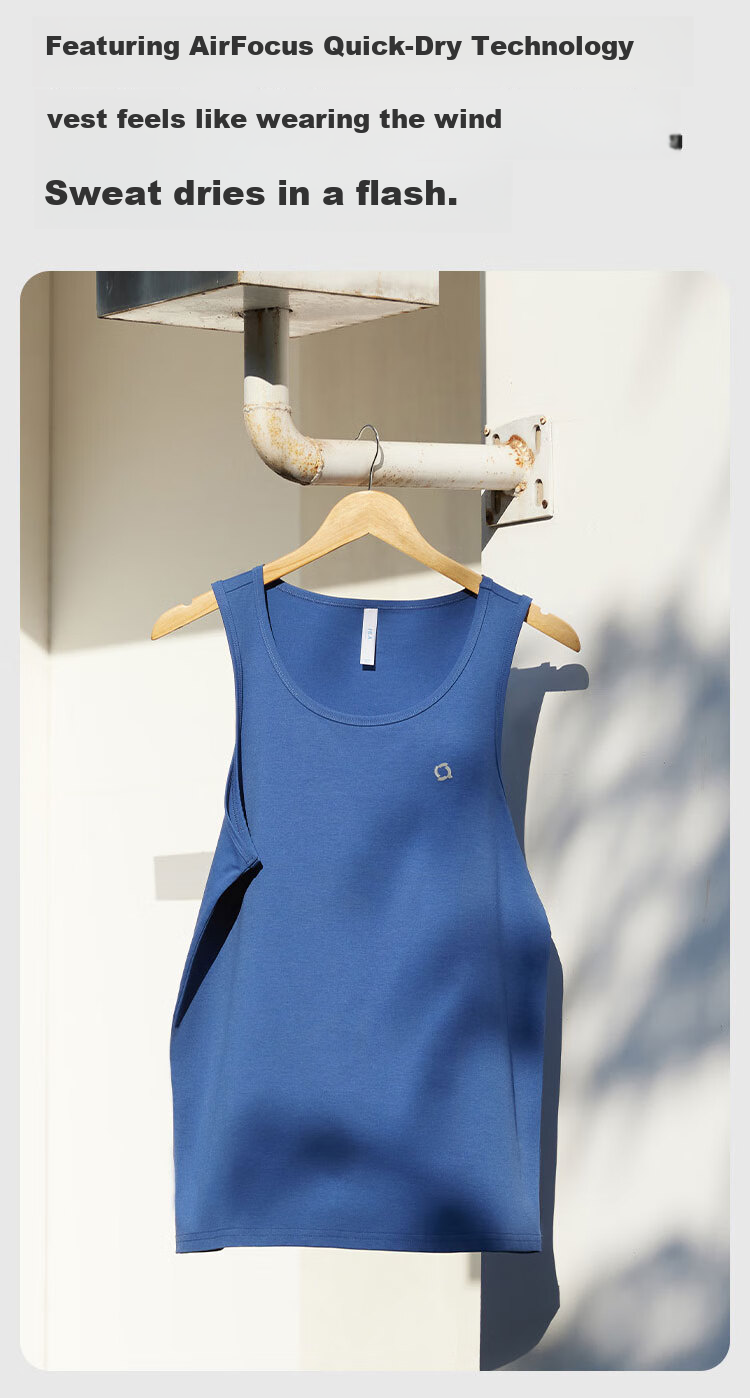 HLA 【Zui Huxi-Air8】Men's Sleeveless Vest Moisture-Wicking Quick-Dry Basic Thin Undershirt 6